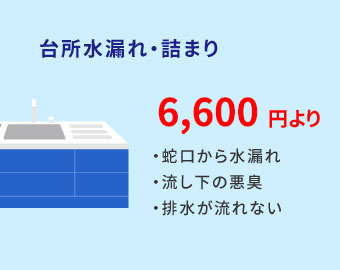 台所の水漏れ・詰まり